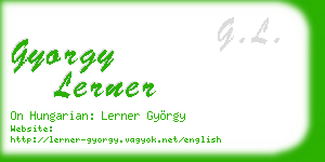 gyorgy lerner business card