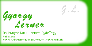 gyorgy lerner business card